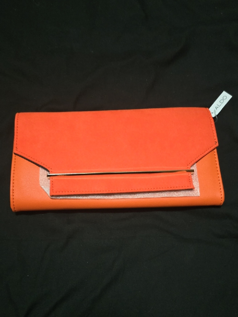 ALDO Orange Envelope Clutch Wallet
